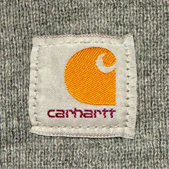 Carhartt Knit Men's Cuffed Hat One-Size Warm Beanie Light Grey Hipster Fisherman - Picture 6 of 6